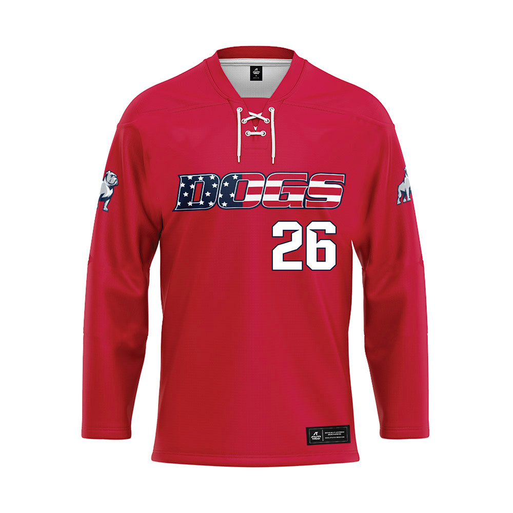 Samford - NCAA Football : Mitch Owen - Red Hockey Jersey