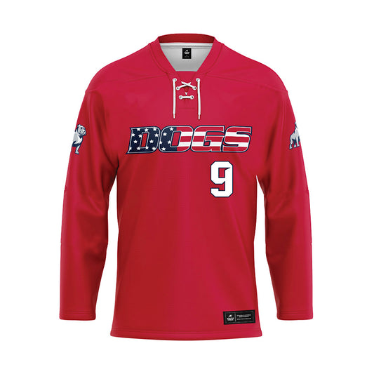 Samford - NCAA Baseball : Drew Druckenmiller - Red Hockey Jersey-0