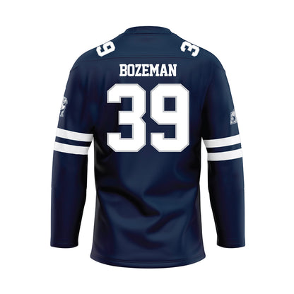 Samford - NCAA Baseball : Charlie Bozeman - Blue Hockey Jersey-1