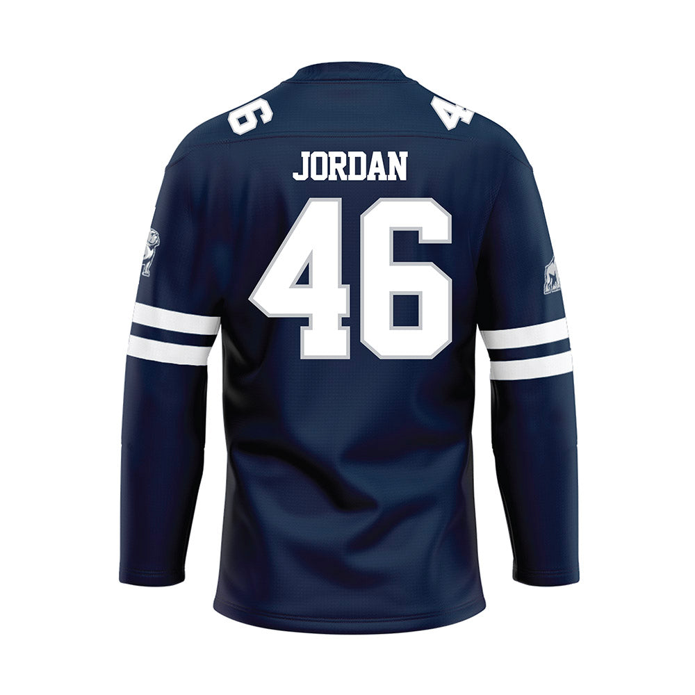 Samford - NCAA Football : Andrew Jordan - Blue Hockey Jersey-1
