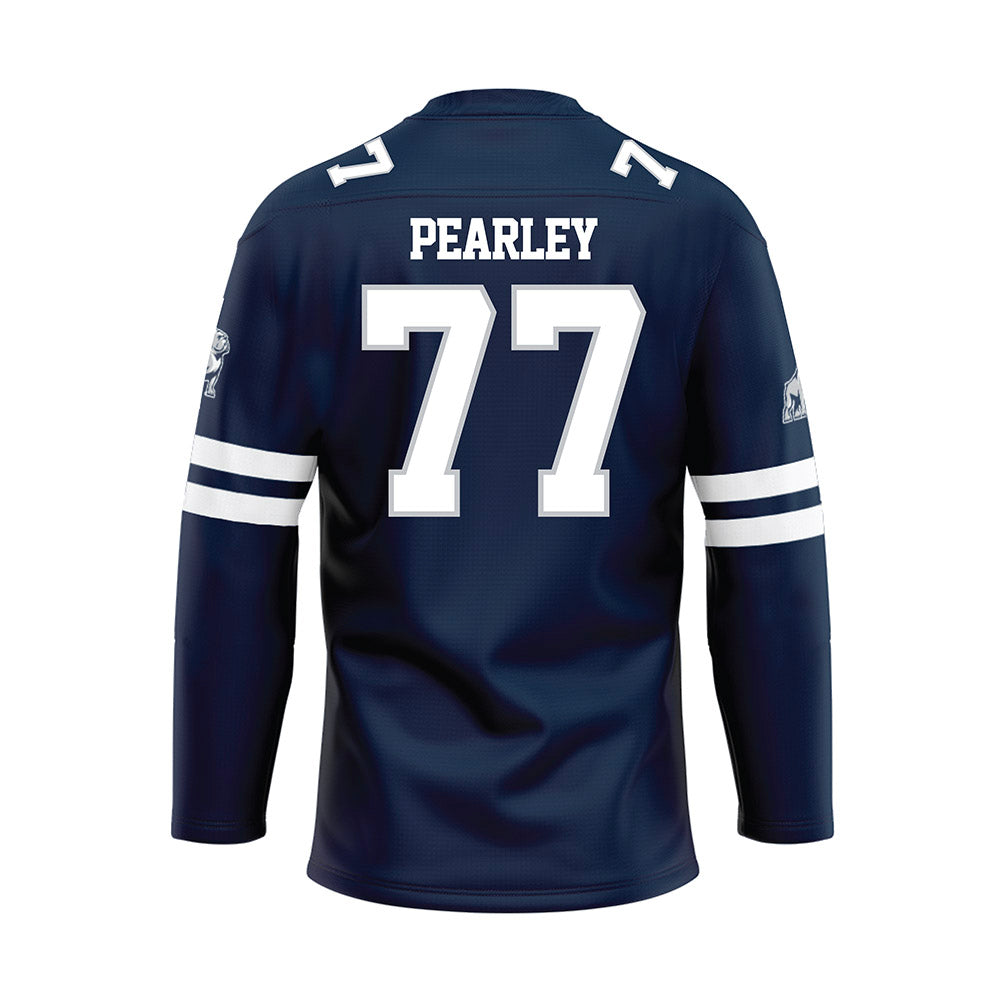 Samford - NCAA Football : Kaleb Pearley - Blue Hockey Jersey-1