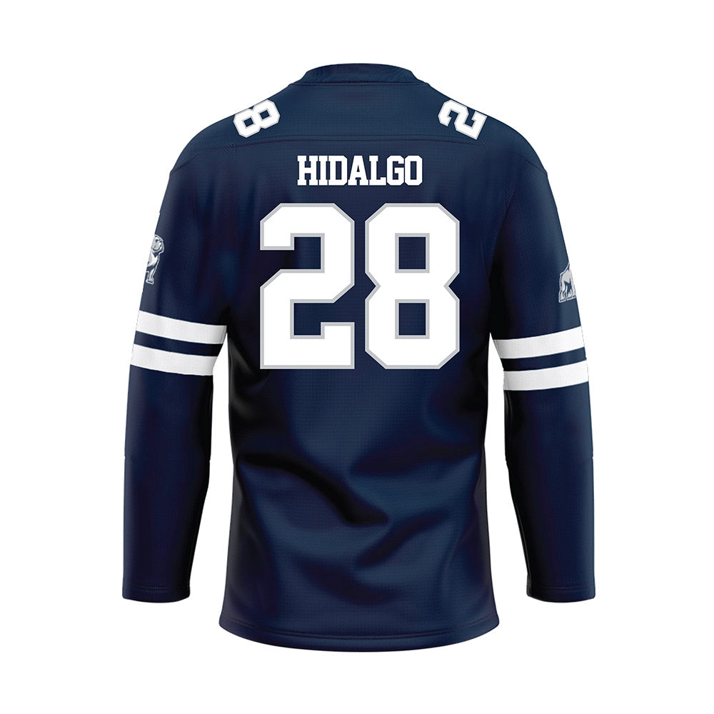 Samford - NCAA Football : Grant Hidalgo - Blue Hockey Jersey-1