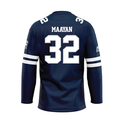 Samford - NCAA Women's Basketball : Yael Maayan - Blue Hockey Jersey-1
