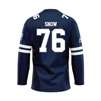 Samford - NCAA Football : Michael Snow - Blue Hockey Jersey-1