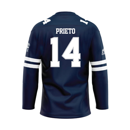 Samford - NCAA Baseball : Angelo Prieto - Blue Hockey Jersey