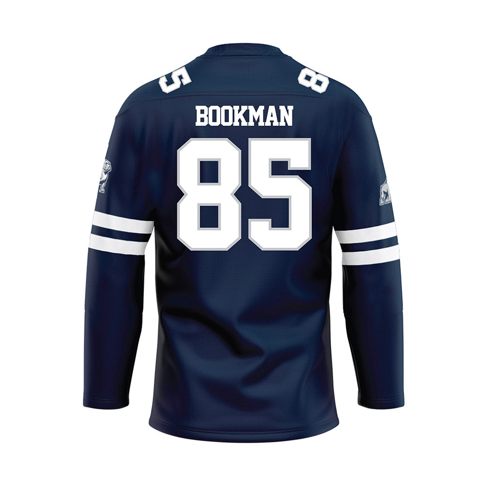 Samford - NCAA Football : Nicholas Bookman - Blue Hockey Jersey-1