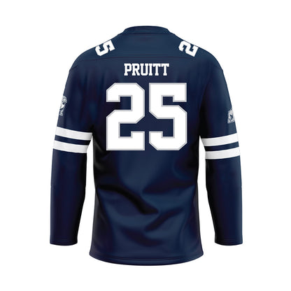 Samford - NCAA Football : William Pruitt - Blue Hockey Jersey