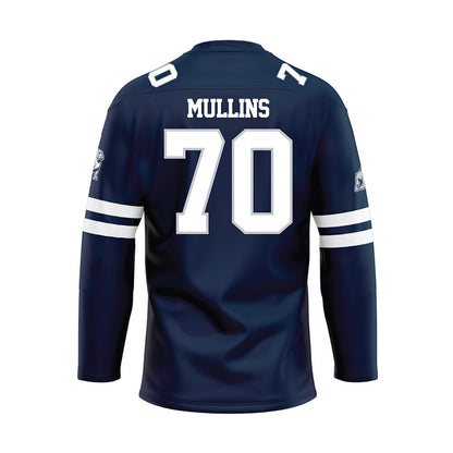 Samford - NCAA Football : Crosby Mullins - Blue Hockey Jersey-1