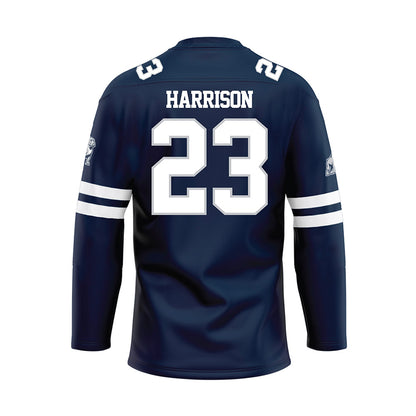 Samford - NCAA Men's Basketball : Caleb Harrison - Blue Hockey Jersey