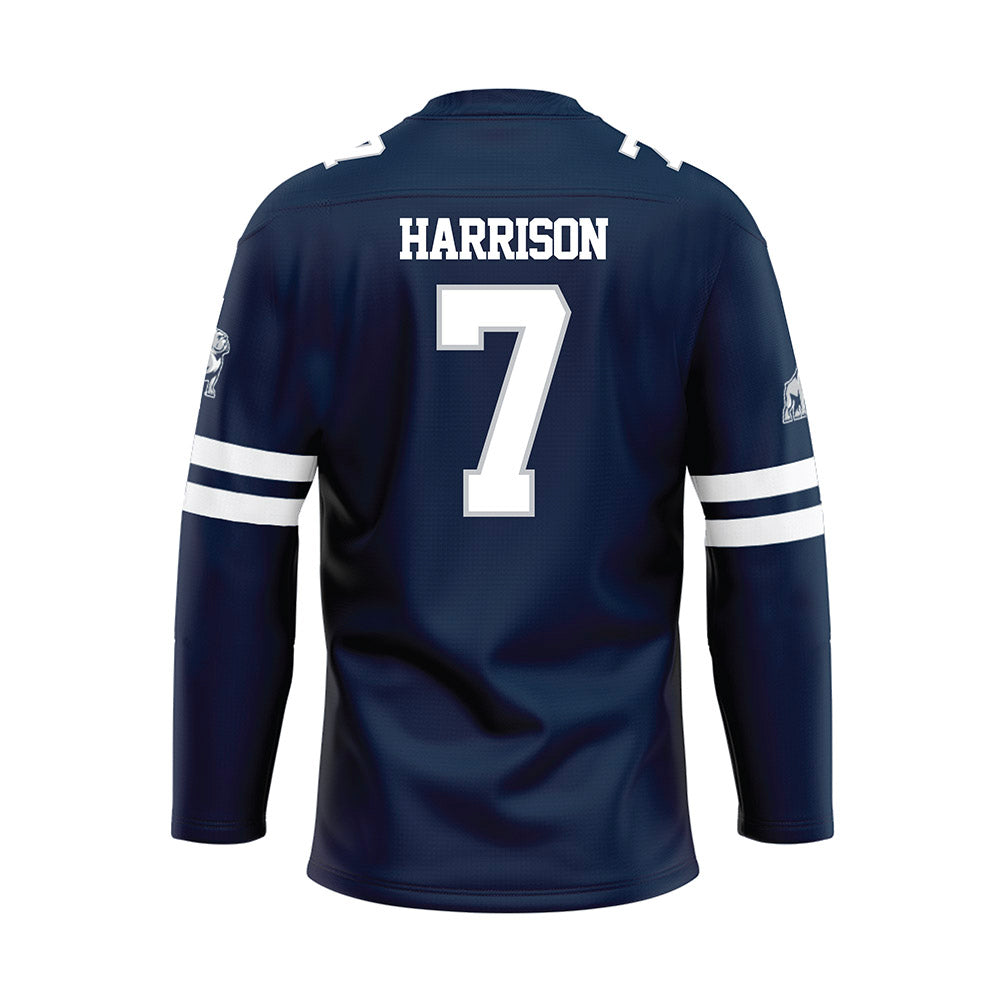 Samford - NCAA Men's Tennis : Seb Harrison - Blue Hockey Jersey-1