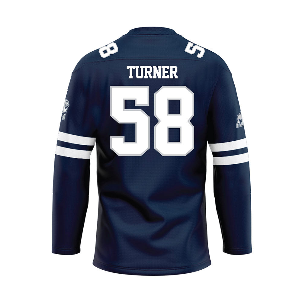 Samford - NCAA Football : Wil Turner - Blue Hockey Jersey-1