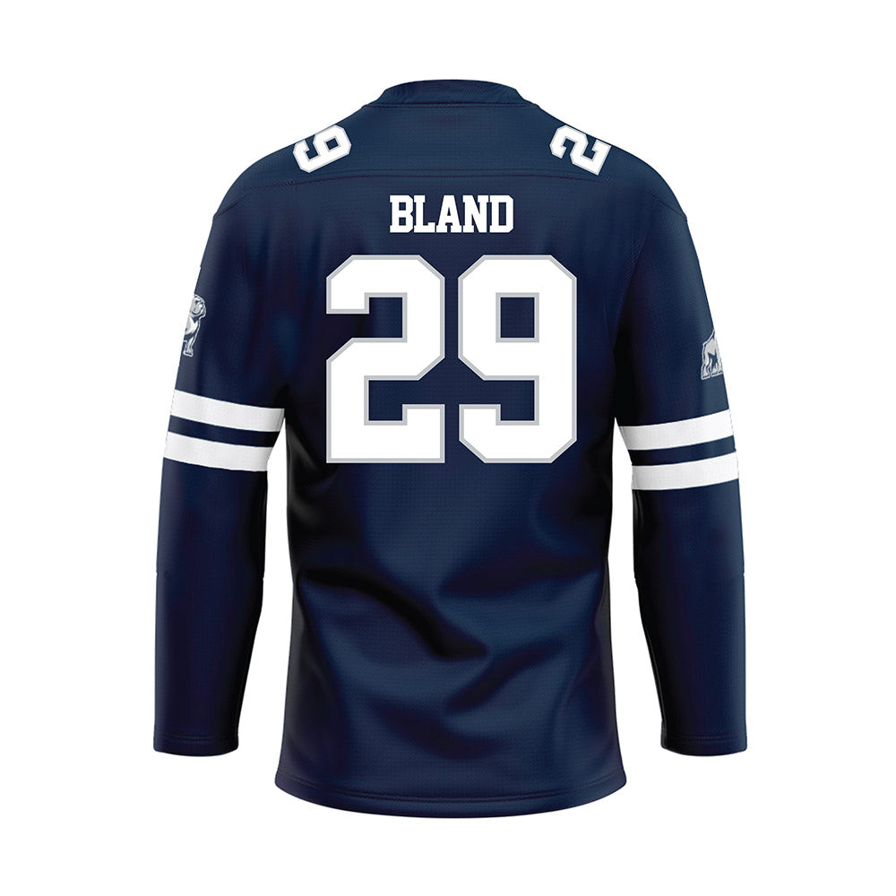 Samford - NCAA Football : Cameron Bland - Blue Hockey Jersey-1