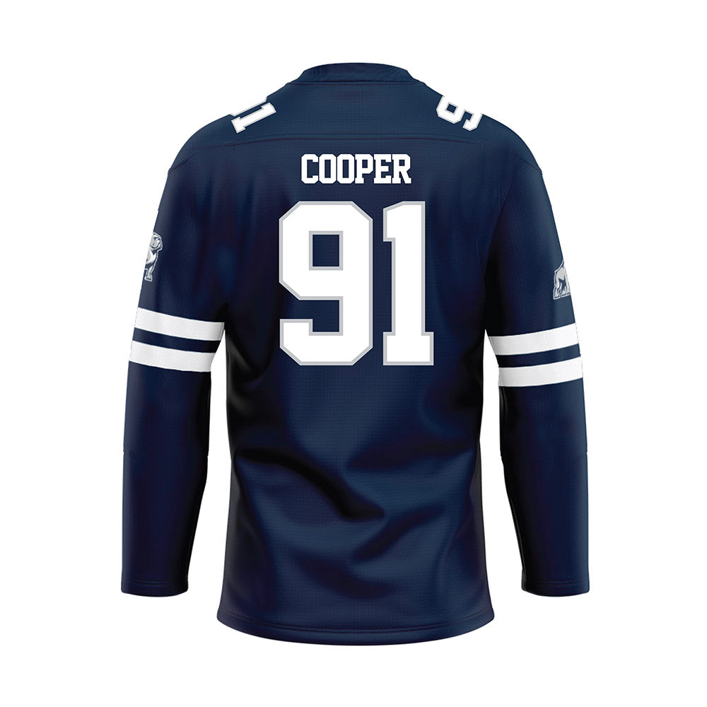 Samford - NCAA Football : Romello Cooper - Blue Hockey Jersey-1
