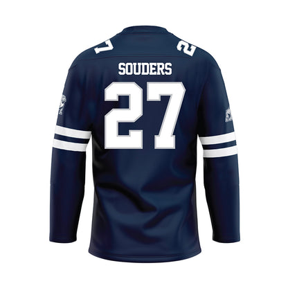 Samford - NCAA Baseball : Jake Souders - Blue Hockey Jersey-1