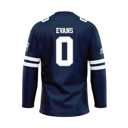 Samford - NCAA Football : Cj Evans - Blue Hockey Jersey-1