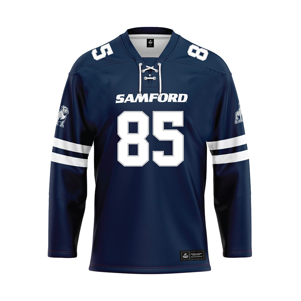 Samford - NCAA Football : Nicholas Bookman - Blue Hockey Jersey-0