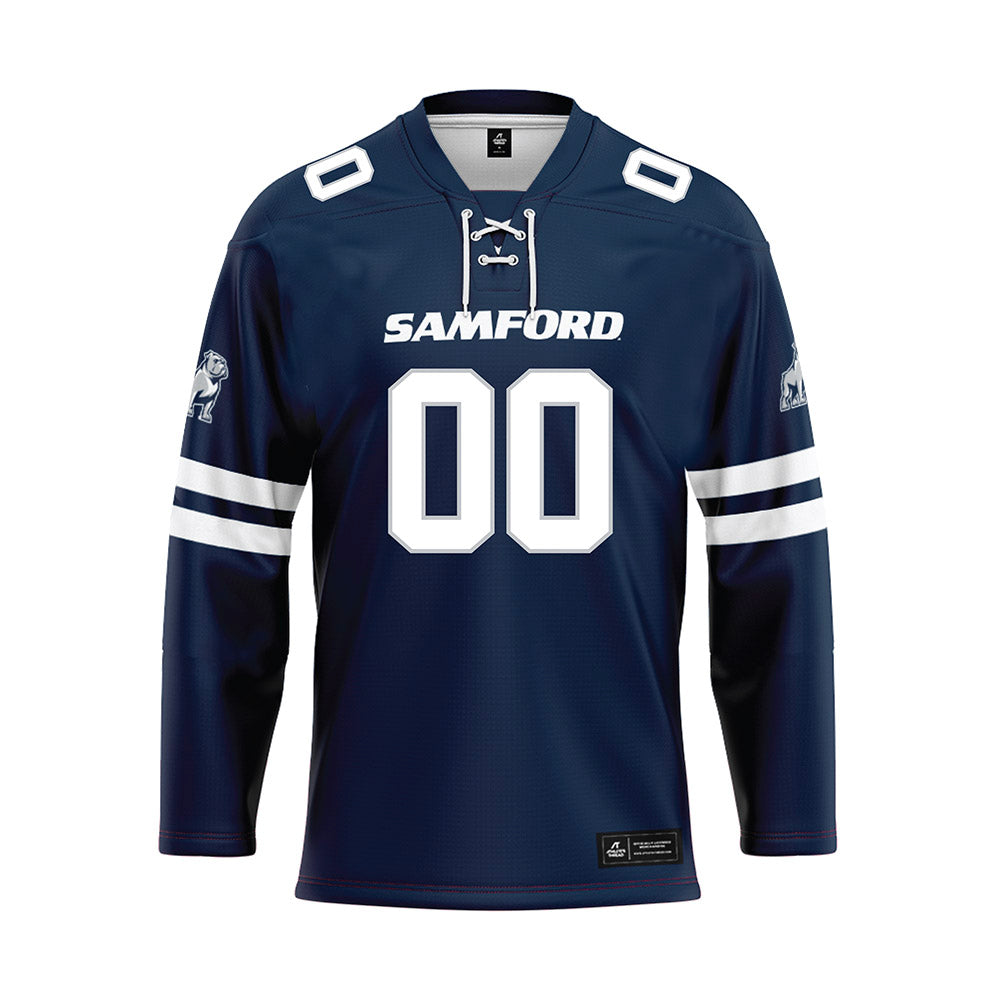 Samford - NCAA Baseball : Bray Touchstone - Blue Hockey Jersey-0