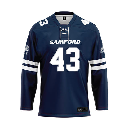 Samford - NCAA Baseball : Bodie Vail - Blue Hockey Jersey-0