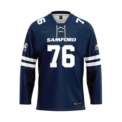 Samford - NCAA Football : Michael Snow - Blue Hockey Jersey-0