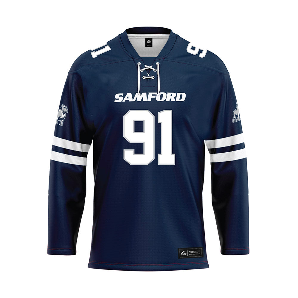 Samford - NCAA Football : Romello Cooper - Blue Hockey Jersey-0