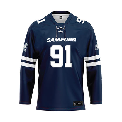 Samford - NCAA Football : Romello Cooper - Blue Hockey Jersey-0