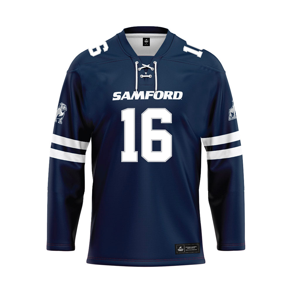 Samford - NCAA Football : Kamron Smith - Blue Fashion Hockey Jersey