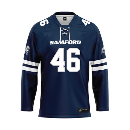Samford - NCAA Football : Andrew Jordan - Blue Hockey Jersey-0
