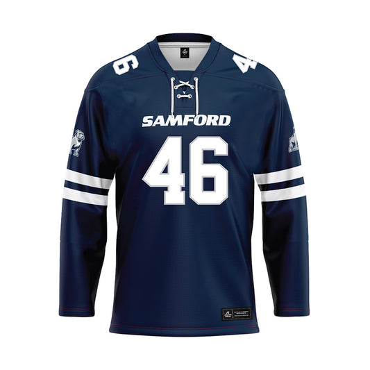 Samford - NCAA Football : Andrew Jordan - Blue Hockey Jersey-0