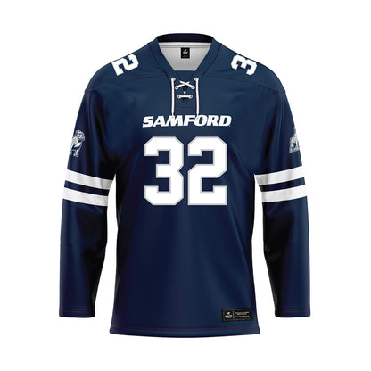 Samford - NCAA Women's Basketball : Yael Maayan - Blue Hockey Jersey-0