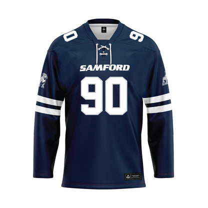 Samford - NCAA Football : Conroy Cunningham ll - Blue Hockey Jersey