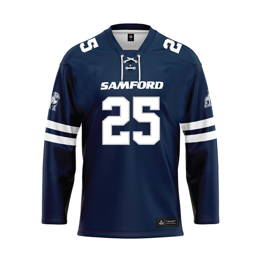 Samford - NCAA Baseball : Joseph Lee - Blue Hockey Jersey-0