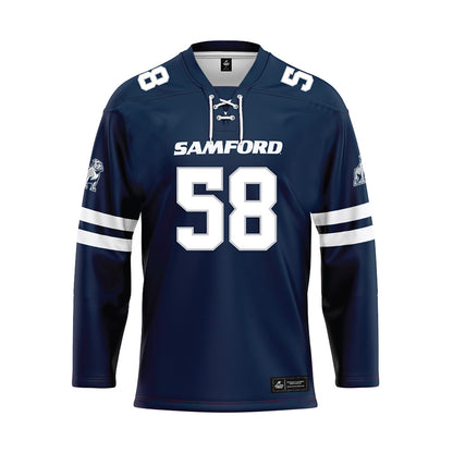 Samford - NCAA Football : Wil Turner - Blue Hockey Jersey-0