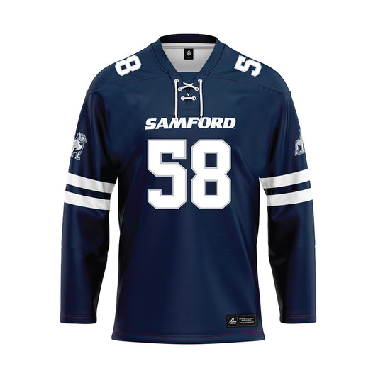 Samford - NCAA Football : Wil Turner - Blue Hockey Jersey-0