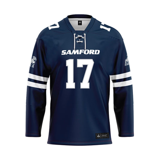 Samford - NCAA Baseball : Hayden Perry - Blue Hockey Jersey-0