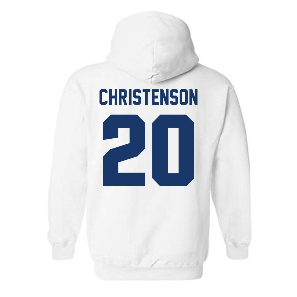 Drake - NCAA Women's Basketball : Emily Christenson - Classic Shersey Hooded Sweatshirt-1