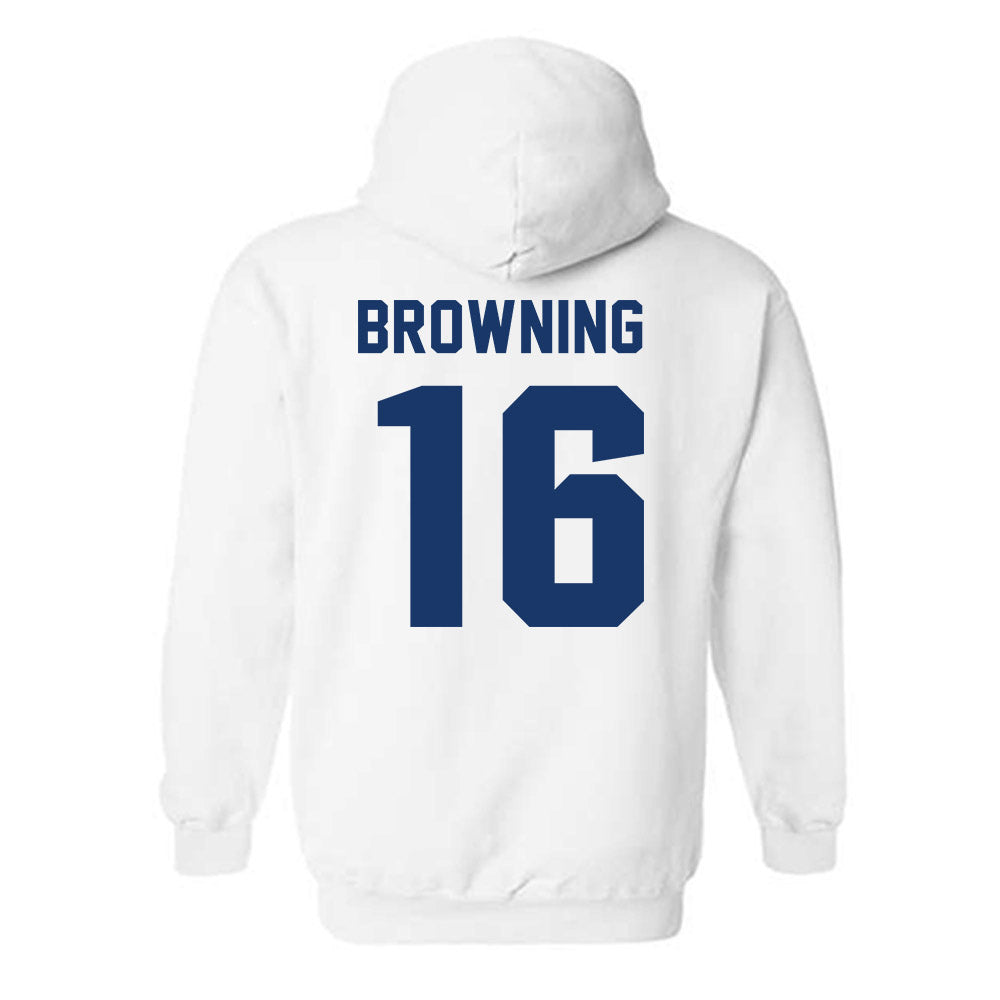 Drake - NCAA Men's Soccer : Timmy Browning - Classic Shersey Hooded Sweatshirt-1