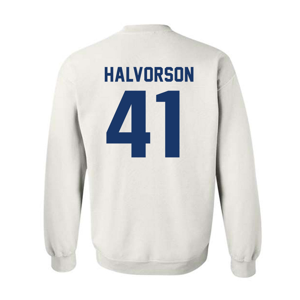 Drake - NCAA Football : Spencer Halvorson - Classic Shersey Crewneck Sweatshirt-1