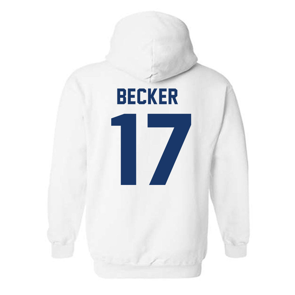 Drake - NCAA Women's Basketball : Anna Becker - Classic Shersey Hooded Sweatshirt-1