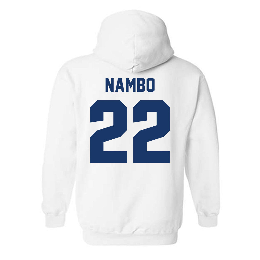 Drake - NCAA Men's Soccer : Valdemar Nambo - Classic Shersey Hooded Sweatshirt-1