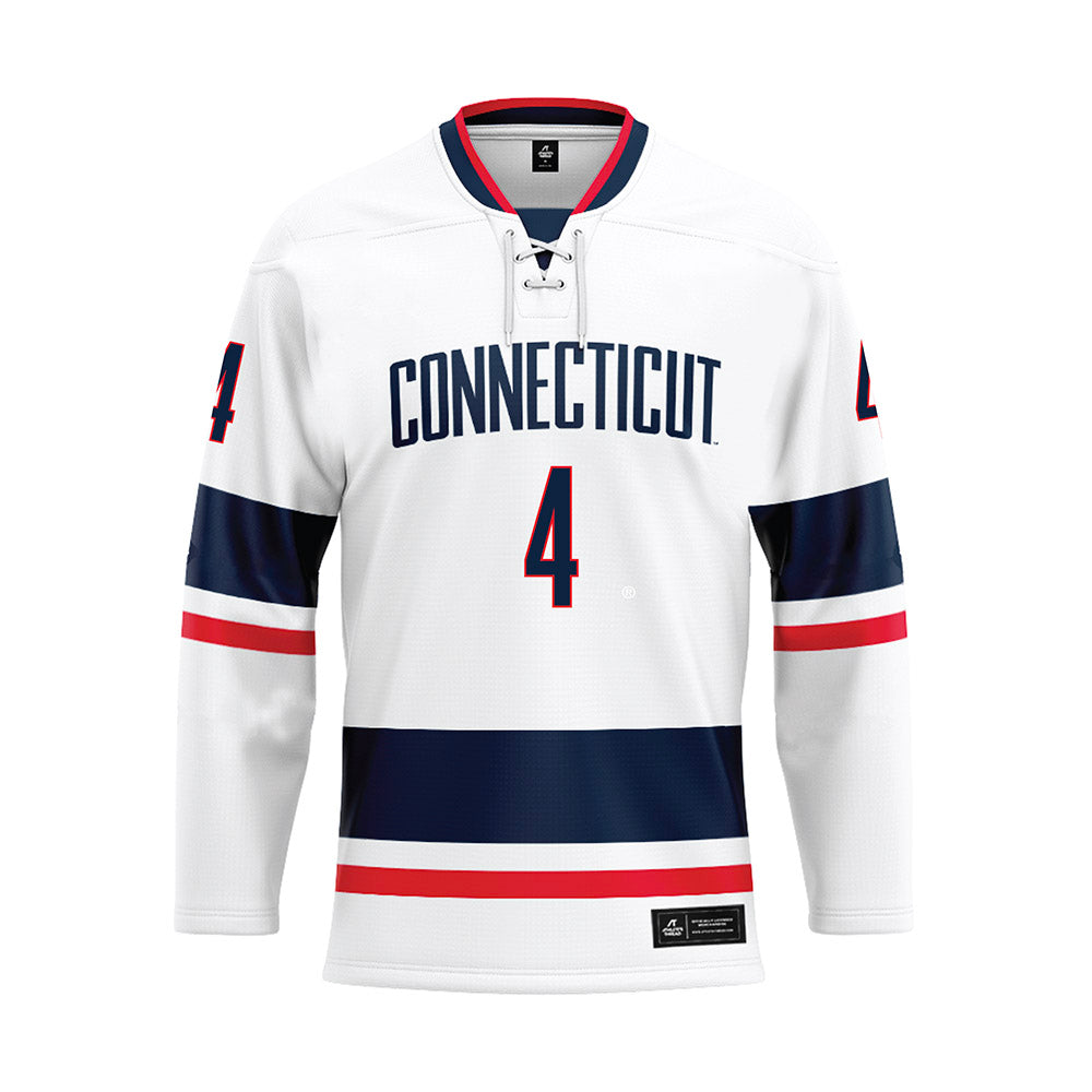UConn - NCAA Men's Basketball : Dwayne Koroma - White Hockey Jersey-0