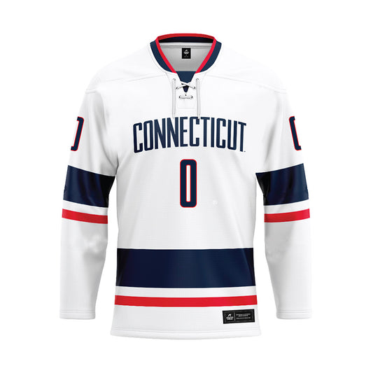 UConn - NCAA Men's Basketball : Malachi Smith - White Hockey Jersey-0