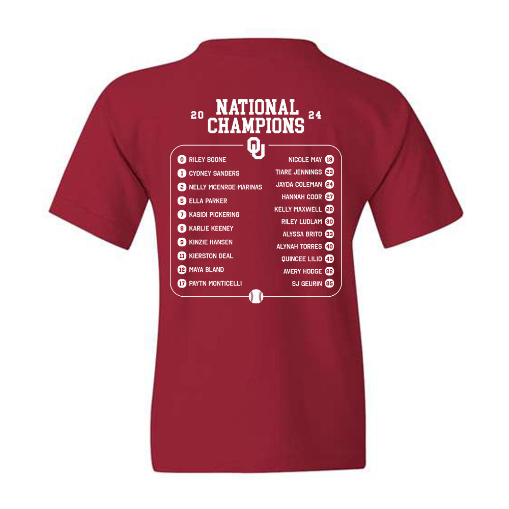 Oklahoma - NCAA Softball : Riley Ludlam - Youth T-Shirt