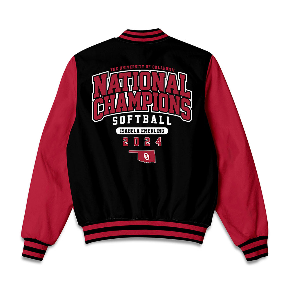 Oklahoma - NCAA Softball : Isabela Emerling - Bomber Jacket-1