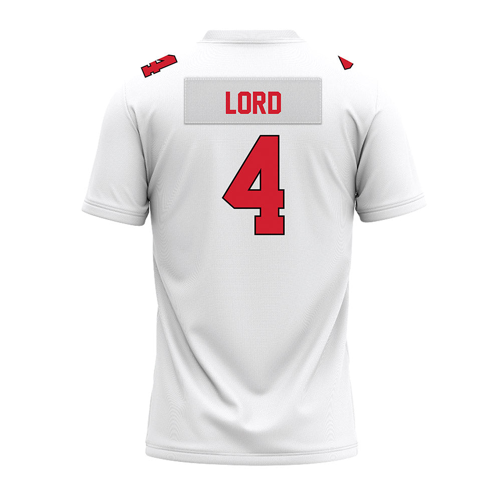 Illinois State - NCAA Football : Dylan Lord - White Premium Football Jersey-1