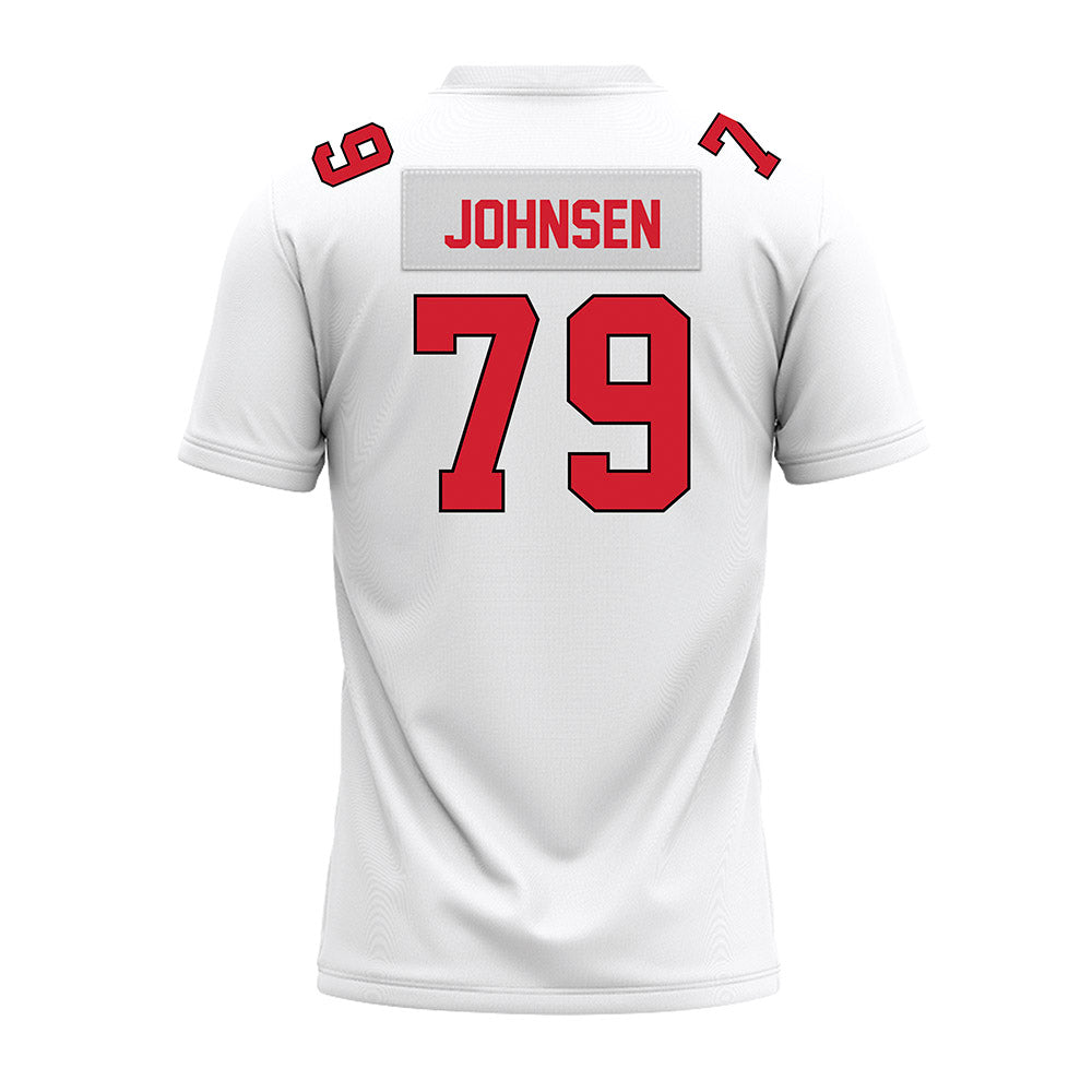 Illinois State - NCAA Football : Luke Johnsen - White Premium Football Jersey-1