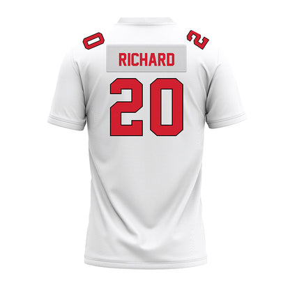 Illinois State - NCAA Football : CJ Richard - White Premium Football Jersey-1