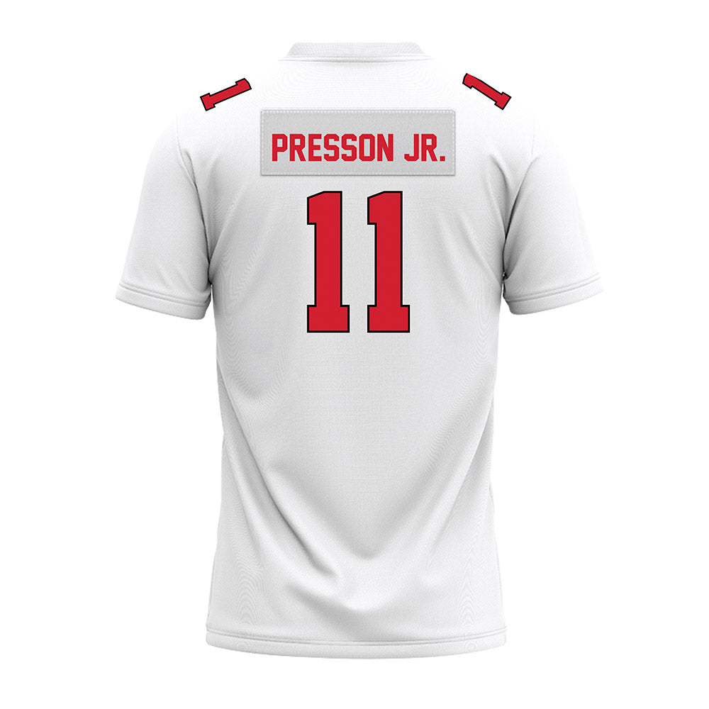 Illinois State - NCAA Football : Scotty Presson Jr. - White Premium Football Jersey-1
