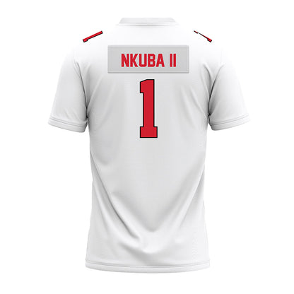 Illinois State - NCAA Football : Shadwel Nkuba II - White Premium Football Jersey-1