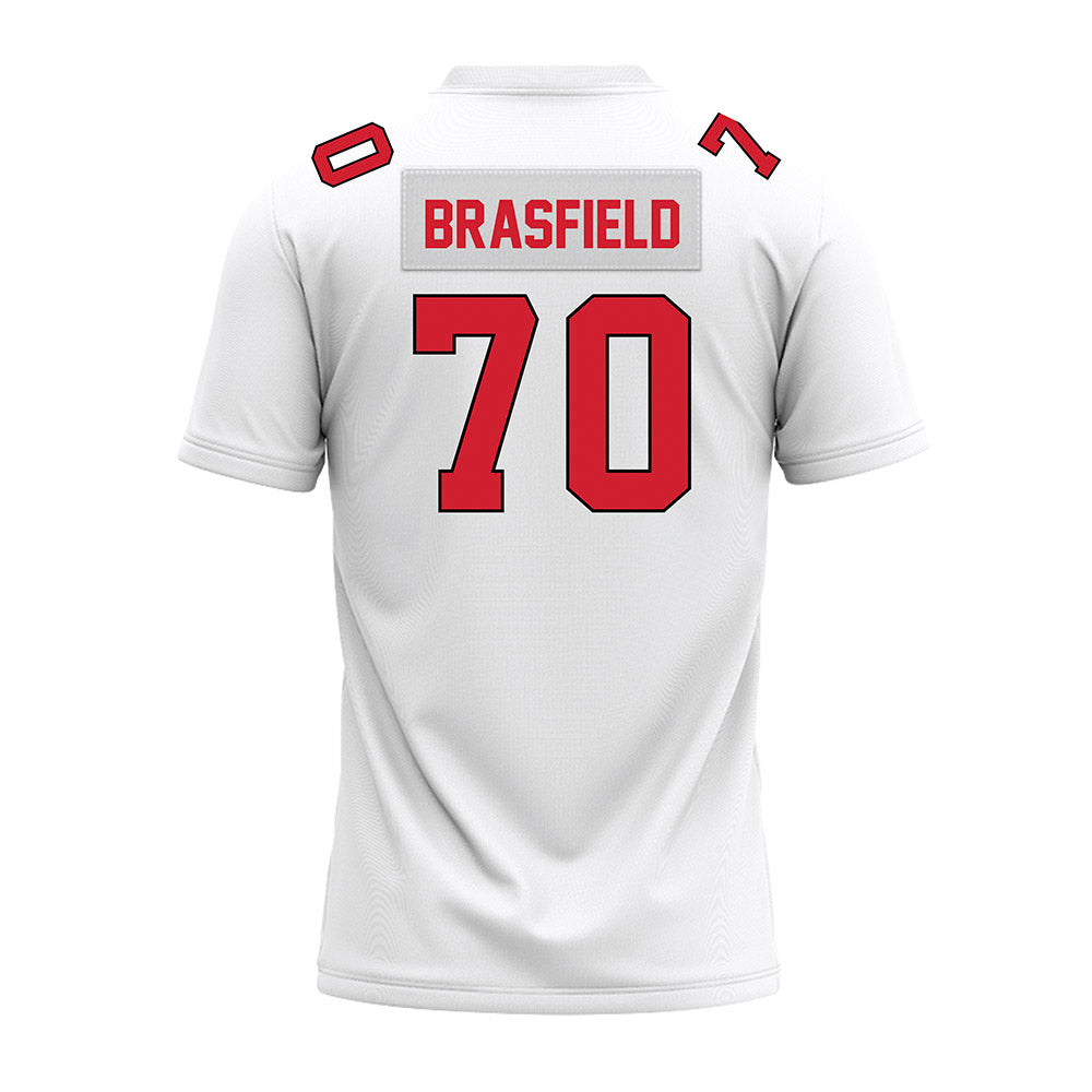 Illinois State - NCAA Football : Logan Brasfield - White Premium Football Jersey-1