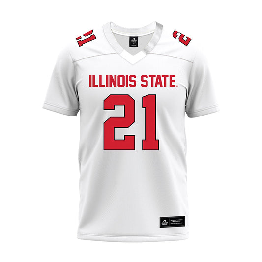 Illinois State - NCAA Football : Jeff Bowens - White Premium Football Jersey